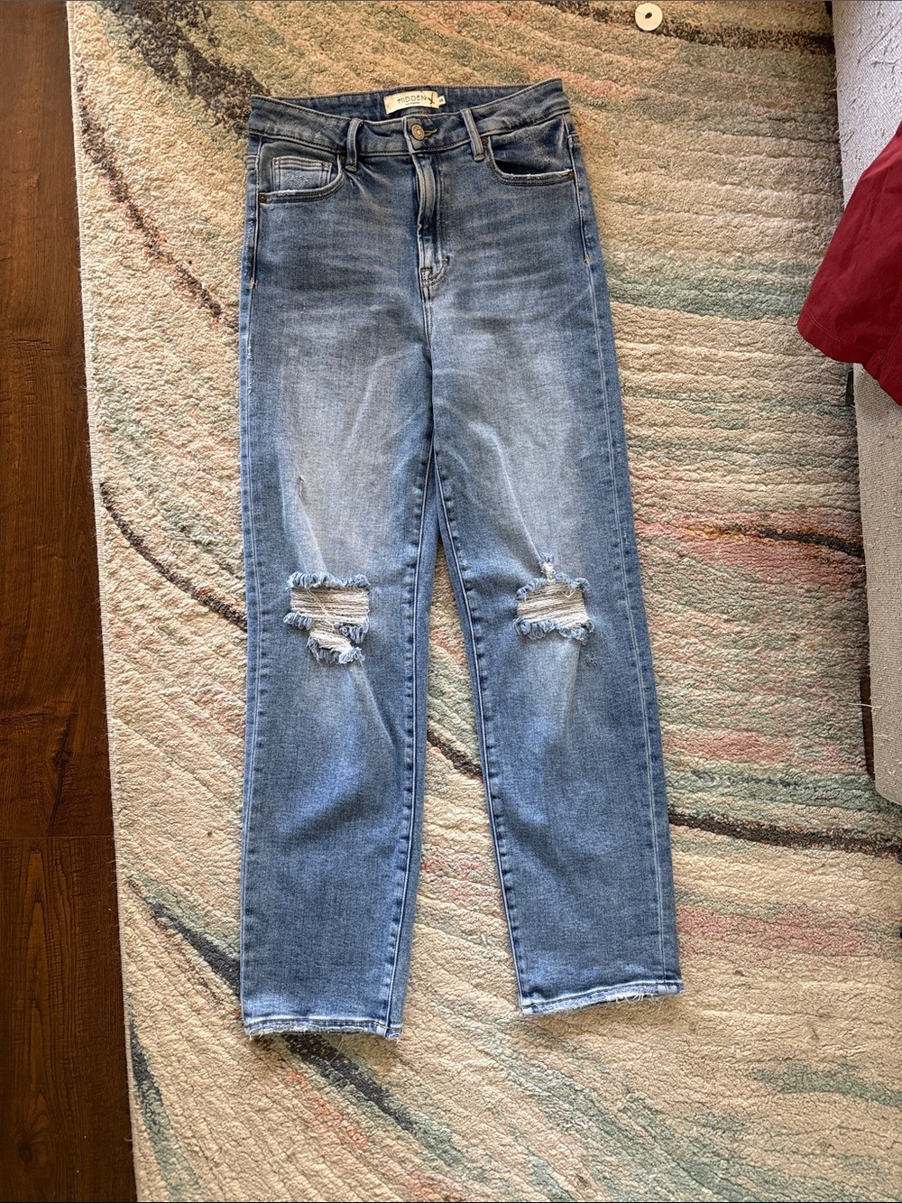 Hidden Jeans high-Rise Straight leg  Distressed 28